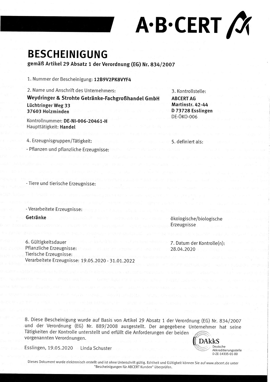 Zertifikat 2021