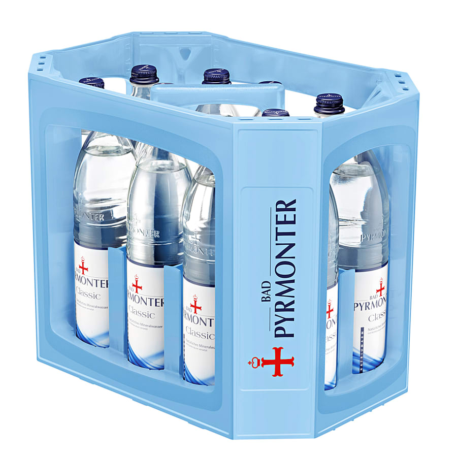 Bad Pyrmonter Mineralwasser, versch. Sorten – Kiste