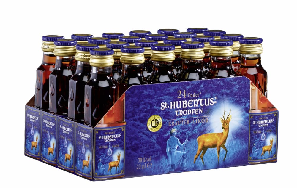 St. Hubertus Tropfen Kräuterlikör – Kiste